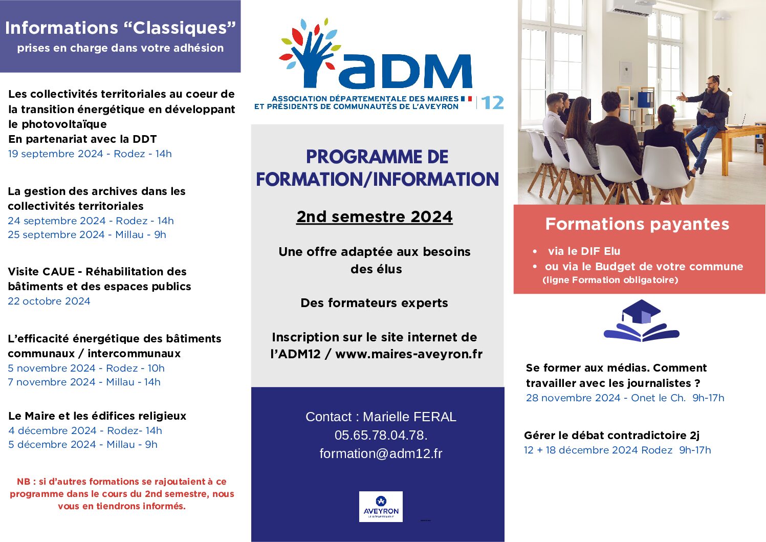 Le nouveau programme des réunions d&rsquo;information/formation du 1er semestre 2025 est arrivé !